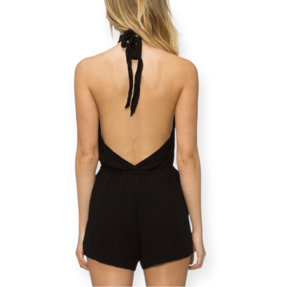 YFB Arnette Black Halter Romper - Picture 2 of 4